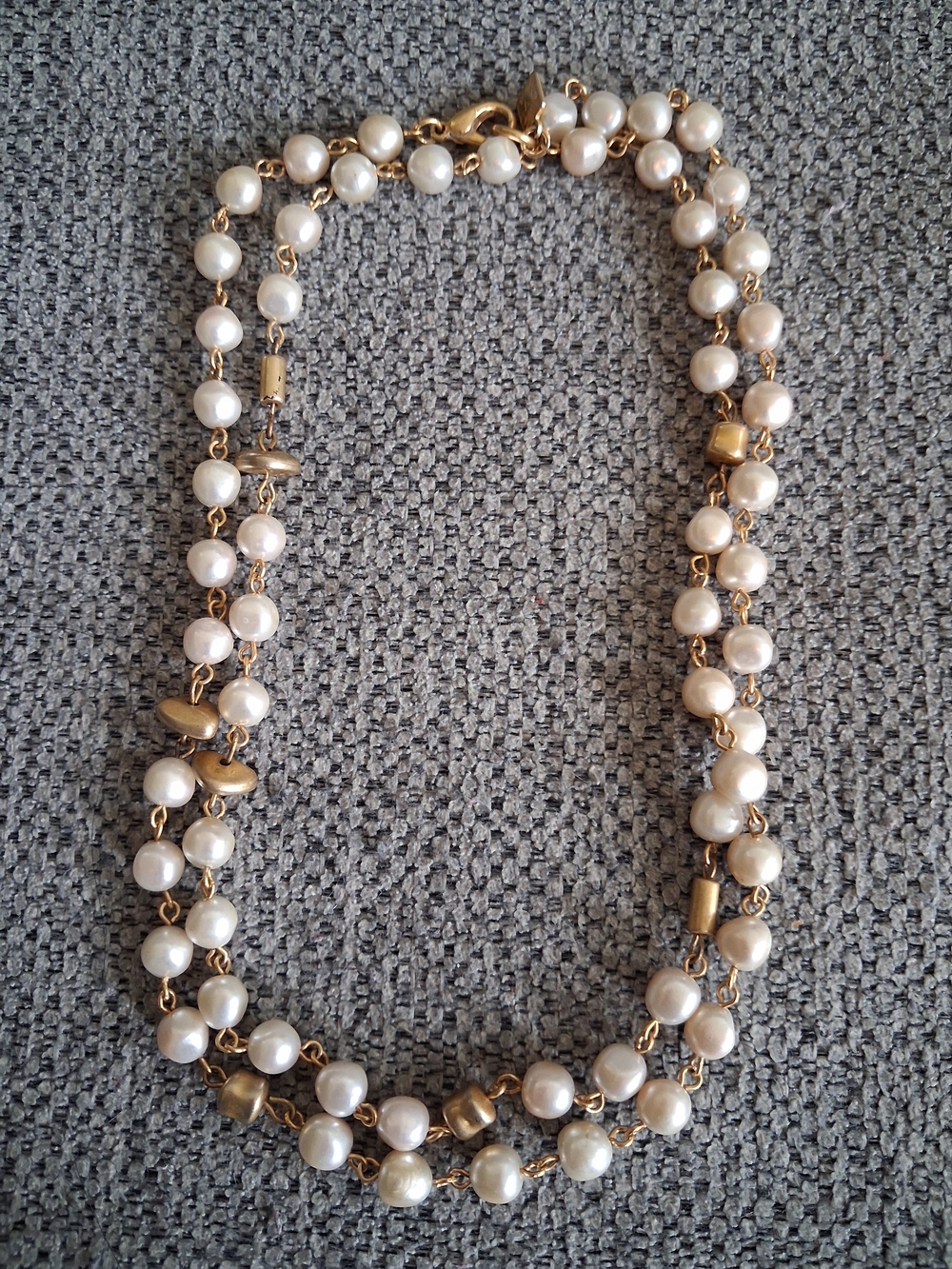 Gold-Tone and Faux Pearl Anne Klein Necklace